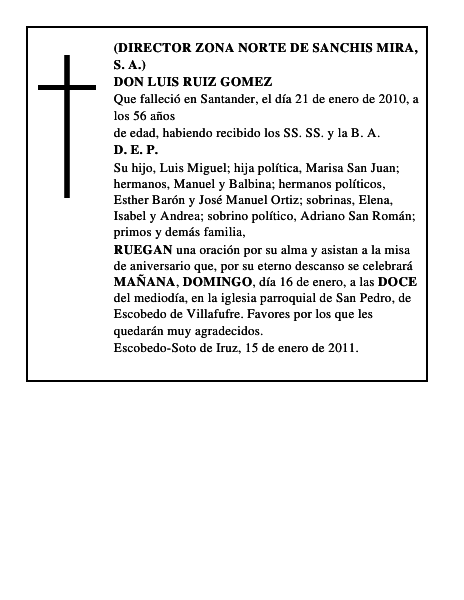 DON LUIS RUIZ GOMEZ