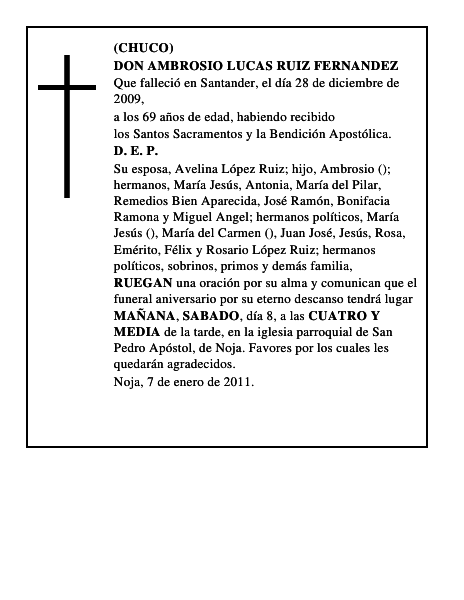 DON AMBROSIO LUCAS RUIZ FERNANDEZ