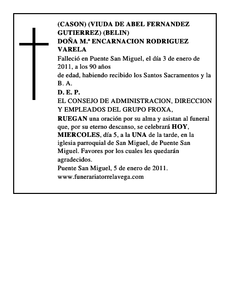 DOÑA M.ª ENCARNACION RODRIGUEZ VARELA