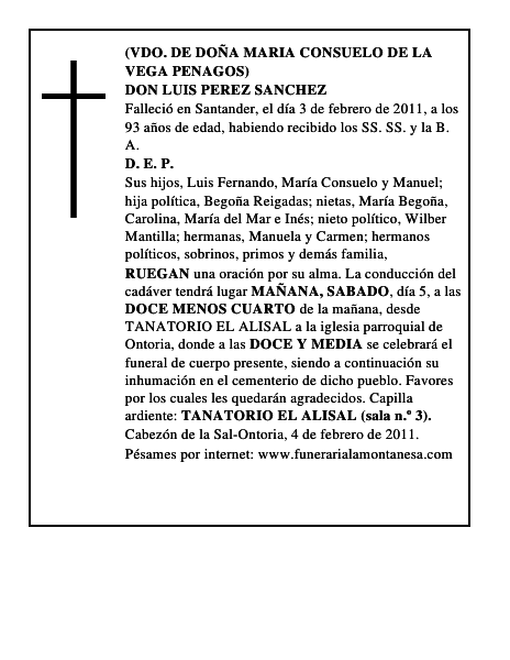 DON LUIS PEREZ SANCHEZ