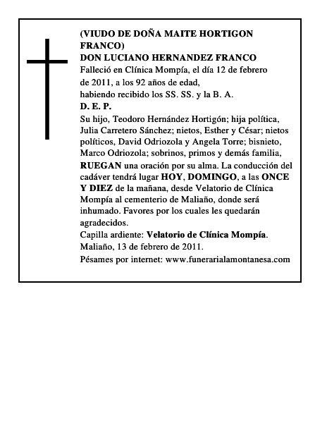 DON LUCIANO HERNANDEZ FRANCO