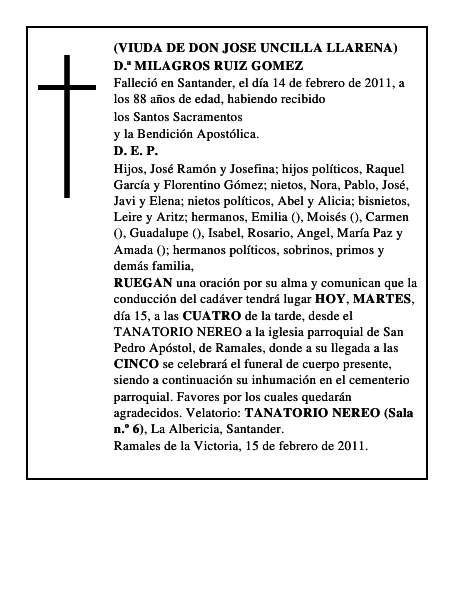 D.ª MILAGROS RUIZ GOMEZ