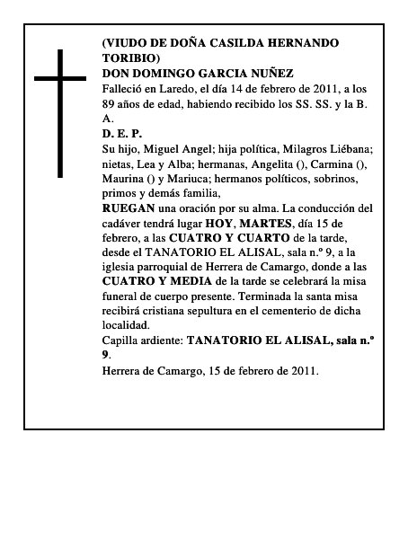 DON DOMINGO GARCIA NUÑEZ