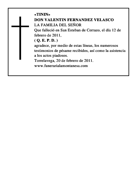 DON VALENTIN FERNANDEZ VELASCO