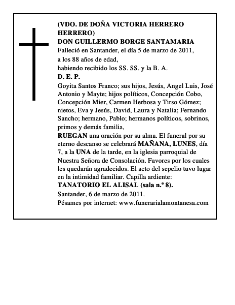 DON GUILLERMO BORGE SANTAMARIA