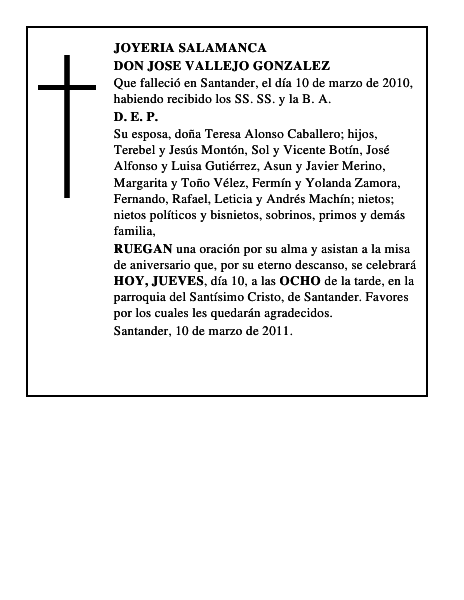 DON JOSE VALLEJO GONZALEZ