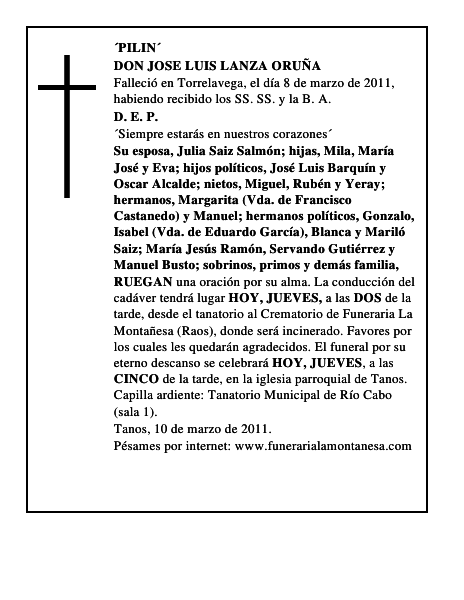 DON JOSE LUIS LANZA ORUÑA