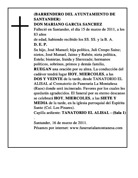 DON MARIANO GARCIA SANCHEZ