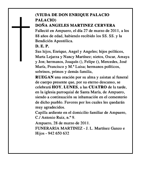 DOÑA ANGELES MARTINEZ CERVERA