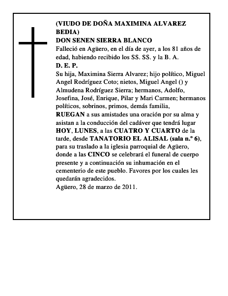 DON SENEN SIERRA BLANCO