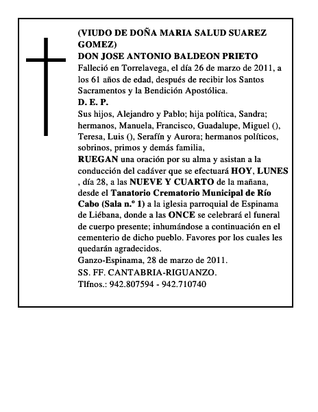 DON JOSE ANTONIO BALDEON PRIETO
