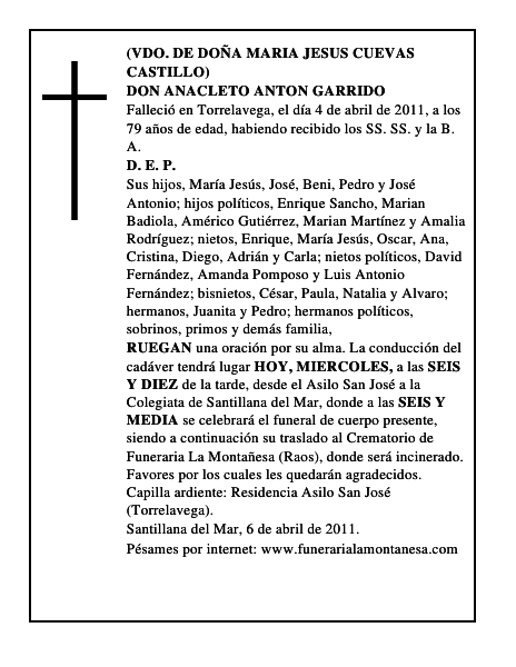 DON ANACLETO ANTON GARRIDO