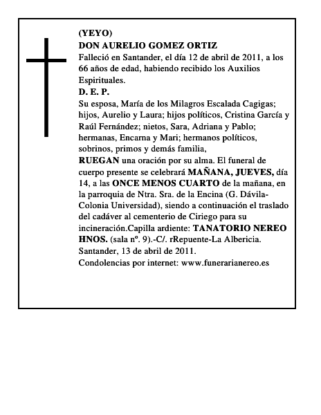 DON AURELIO GOMEZ ORTIZ