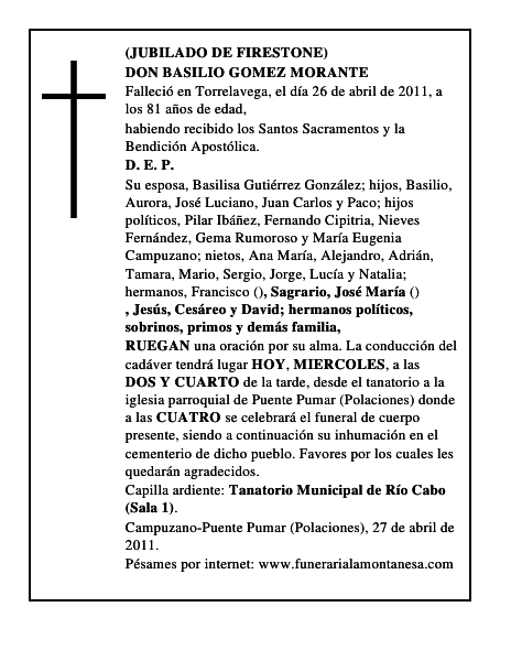 DON BASILIO GOMEZ MORANTE