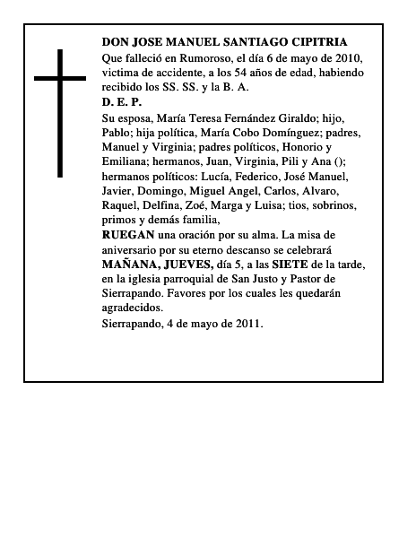 DON JOSE MANUEL SANTIAGO CIPITRIA