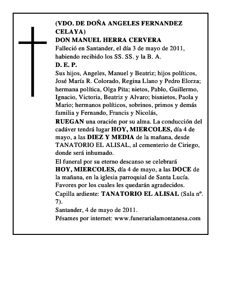 DON MANUEL HERRA CERVERA