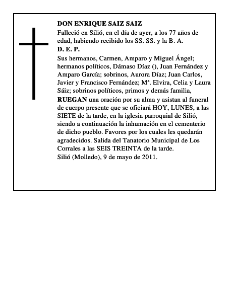 DON ENRIQUE SAIZ SAIZ