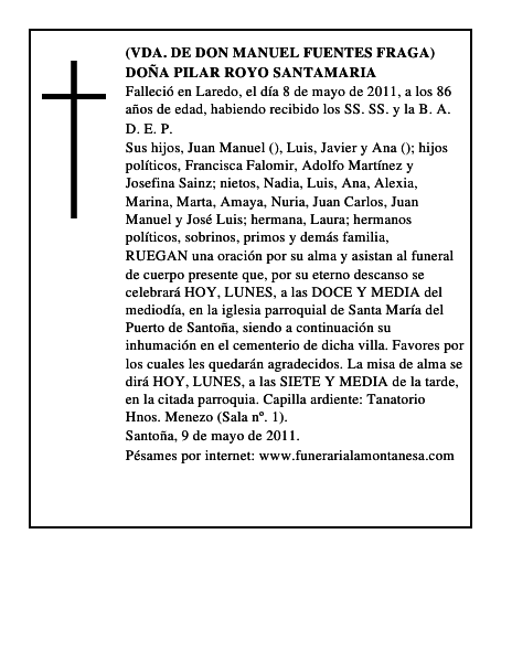 DOÑA PILAR ROYO SANTAMARIA