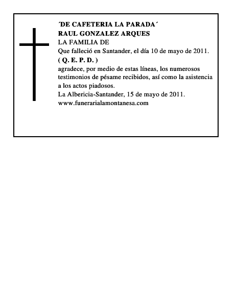 RAUL GONZALEZ ARQUES