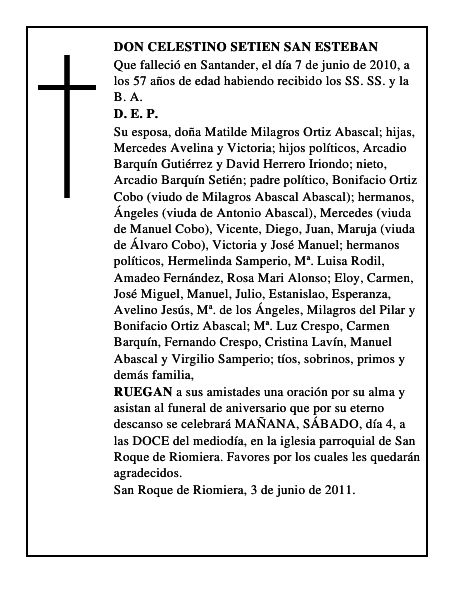 DOÑA MARIA AGUSTINA SAN PEDRO DE LA TORRE