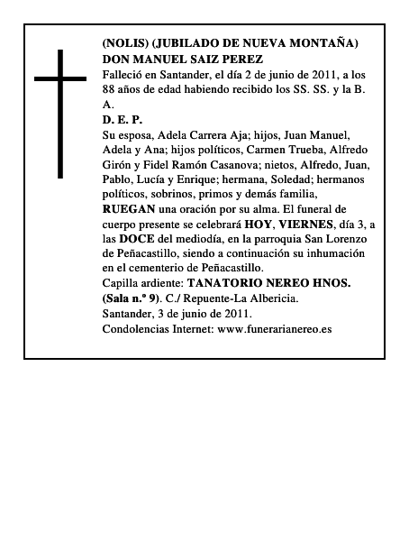 DON MANUEL SAIZ PEREZ