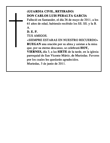 DON CARLOS LUIS PERALTA GARCIA