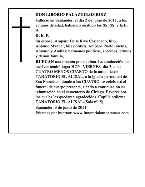 DON LIBORIO PALAZUELOS RUIZ