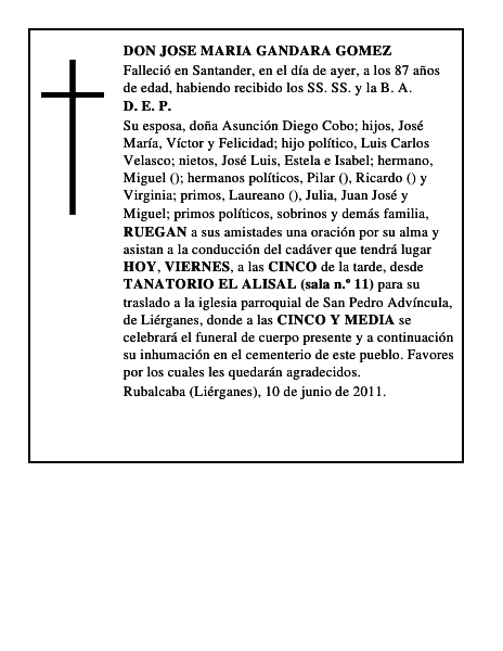 DON JOSE MARIA GANDARA GOMEZ