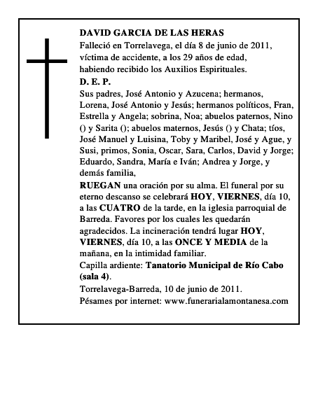 DAVID GARCIA DE LAS HERAS