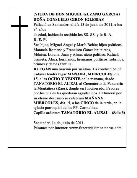 DOÑA CONSUELO GIRON IGLESIAS