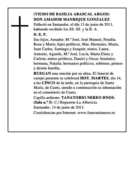 DON AMADOR MANRIQUE GONZALEZ