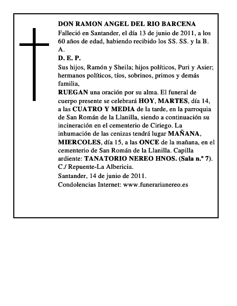DON RAMON ANGEL DEL RIO BARCENA