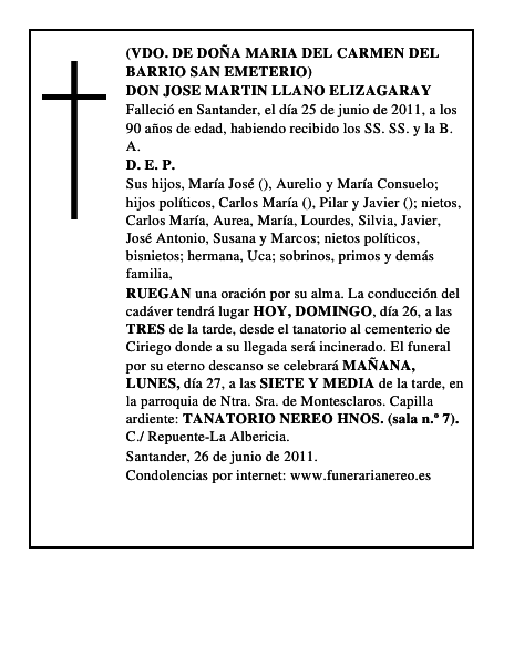 DON JOSE MARTIN LLANO ELIZAGARAY