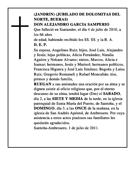 DON ALEJANDRO GARCIA SAMPERIO