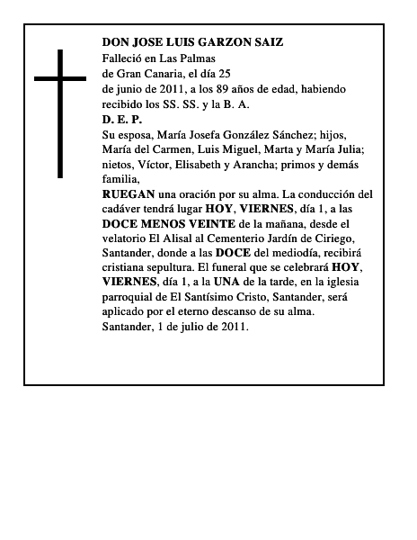 DON JOSE LUIS GARZON SAIZ