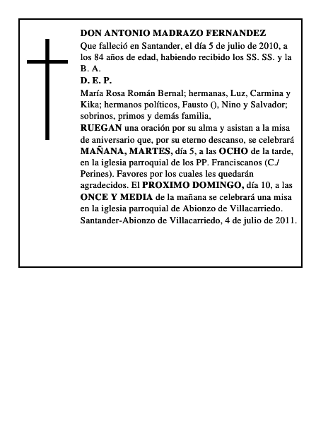 DON ANTONIO MADRAZO FERNANDEZ