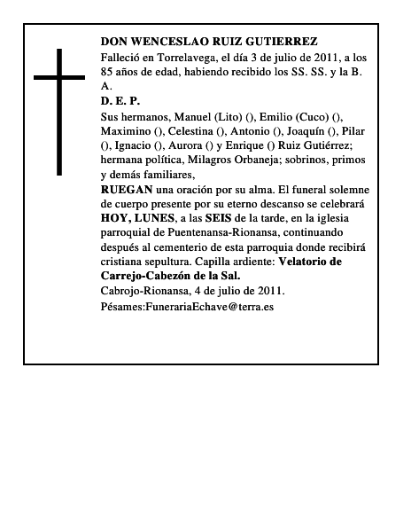 DON WENCESLAO RUIZ GUTIERREZ
