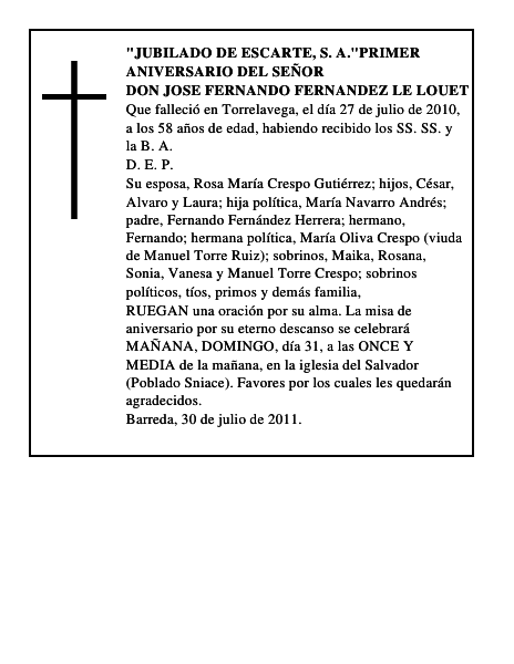 DON JOSE FERNANDO FERNANDEZ LE LOUET