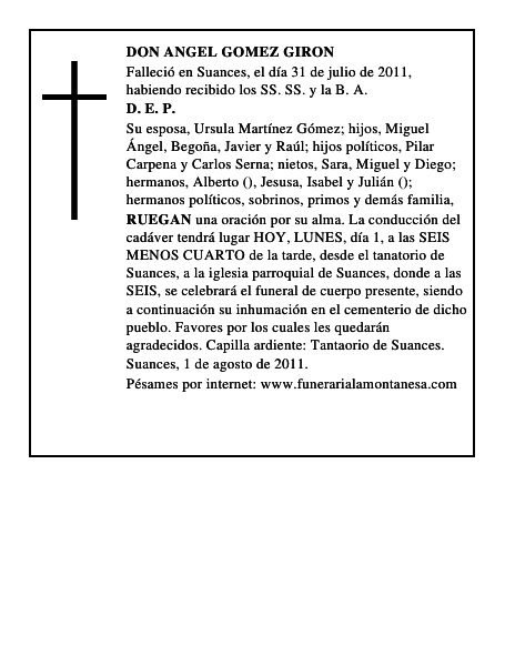 DON ANGEL GOMEZ GIRON
