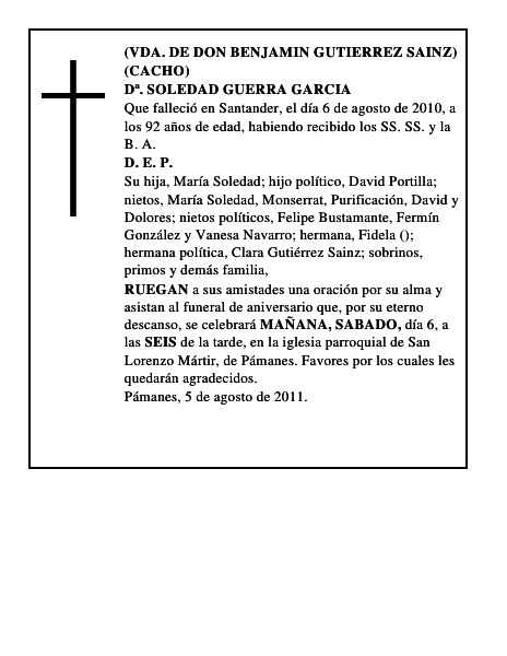 Dª. SOLEDAD GUERRA GARCIA