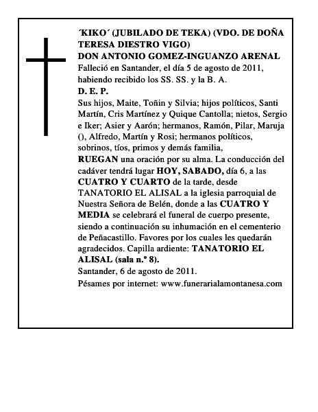 DON ANTONIO GOMEZ-INGUANZO ARENAL