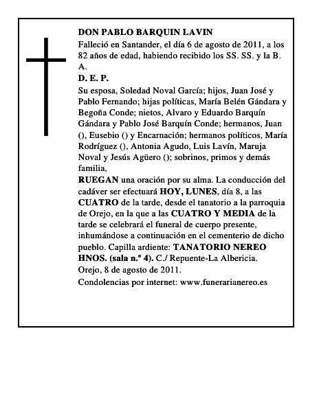 DON PABLO BARQUIN LAVIN