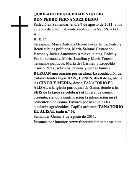 DON PEDRO FERNANDEZ DIEGO