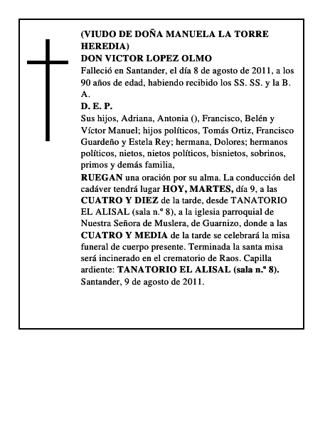 DON VICTOR LOPEZ OLMO