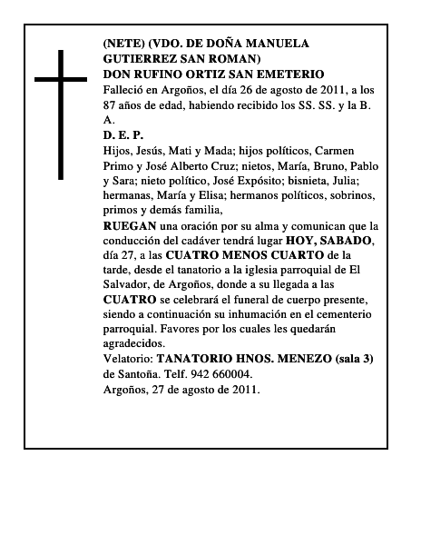 DON RUFINO ORTIZ SAN EMETERIO