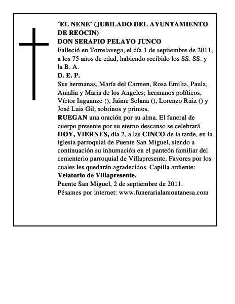 DON SERAPIO PELAYO JUNCO