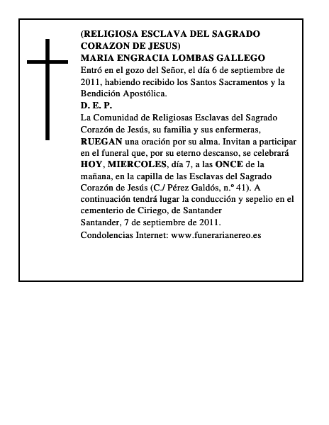 MARIA ENGRACIA LOMBAS GALLEGO