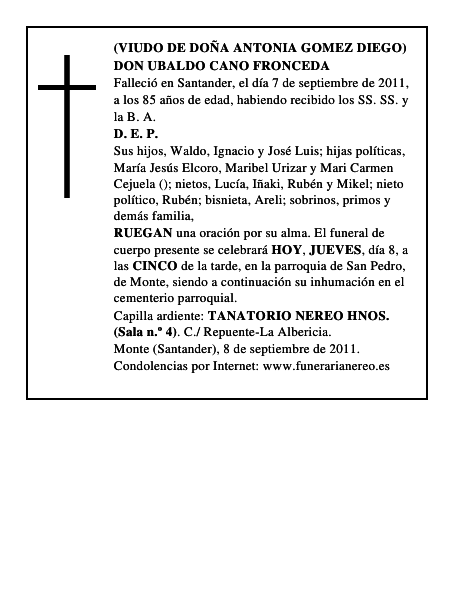 DON UBALDO CANO FRONCEDA