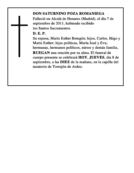 DON SATURNINO POZA ROMANIEGA