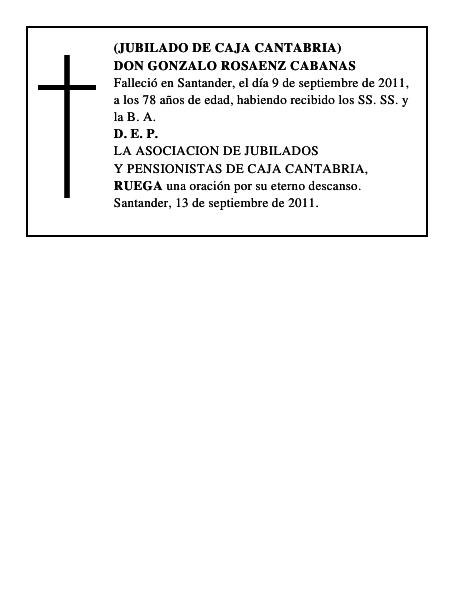 DON GONZALO ROSAENZ CABANAS